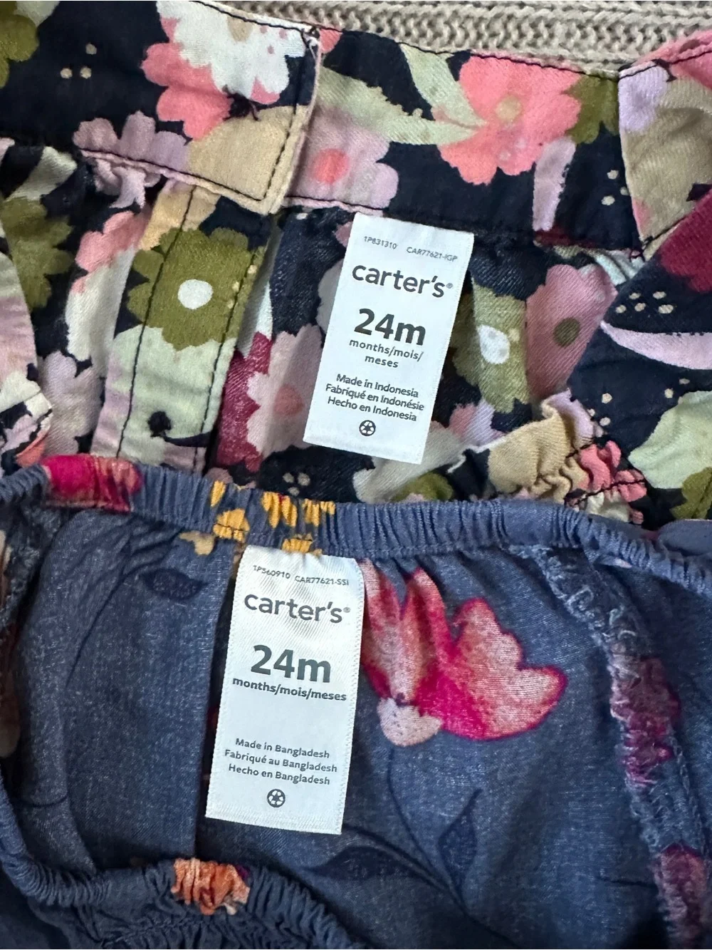 NWOT Carter's 2pc Baby Girl Dress Set, Florals, 24 Months